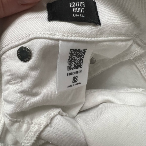 EXPRESS Editor White Jeans NWT Size 8S - Picture 7 of 7